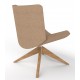 Review Upholstered Lounge Chair With Wooden Pyramid Base